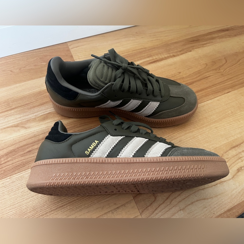 adidas Originals Samba Green and White Sneakers